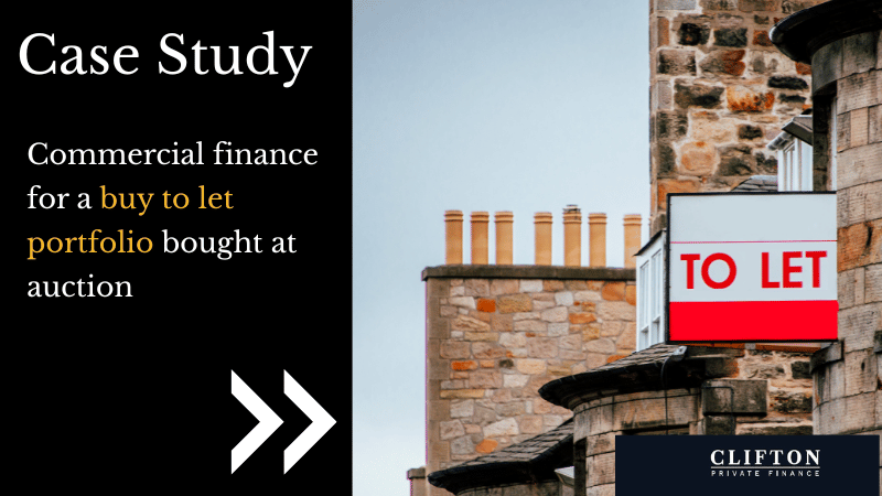Commercial finance for a buy to let portfolio bought at auction